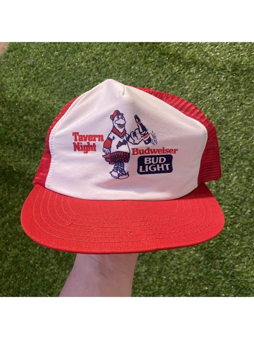 Vintage 80’s STL St. Louis Cardinals Tavern Night Budweiser Bud Light Beer Hat